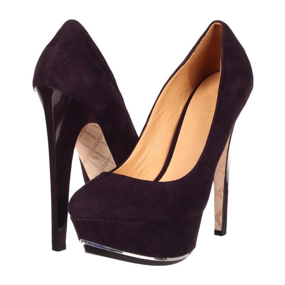 L.A.M.B Dolores Purple Suede Shores with Duster Bay